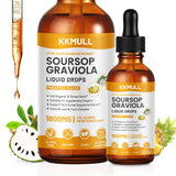 KKMULL Graviola Soursop Leaf Extract Liquid Natural sleep aid preparations, Pineapple Flavor, 2 Fl Oz