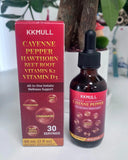 KKMULL 10-in-1 Cayenne Pepper Drops - Vitamin and mineral supplements - 4 FL Oz