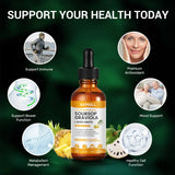 KKMULL Graviola Soursop Leaf Extract Liquid Natural sleep aid preparations, Pineapple Flavor, 2 Fl Oz