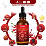 KKMULL 10-in-1 Cayenne Pepper Drops - Vitamin and mineral supplements - 4 FL Oz
