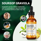 KKMULL Graviola Soursop Leaf Extract Liquid Natural sleep aid preparations, Pineapple Flavor, 2 Fl Oz
